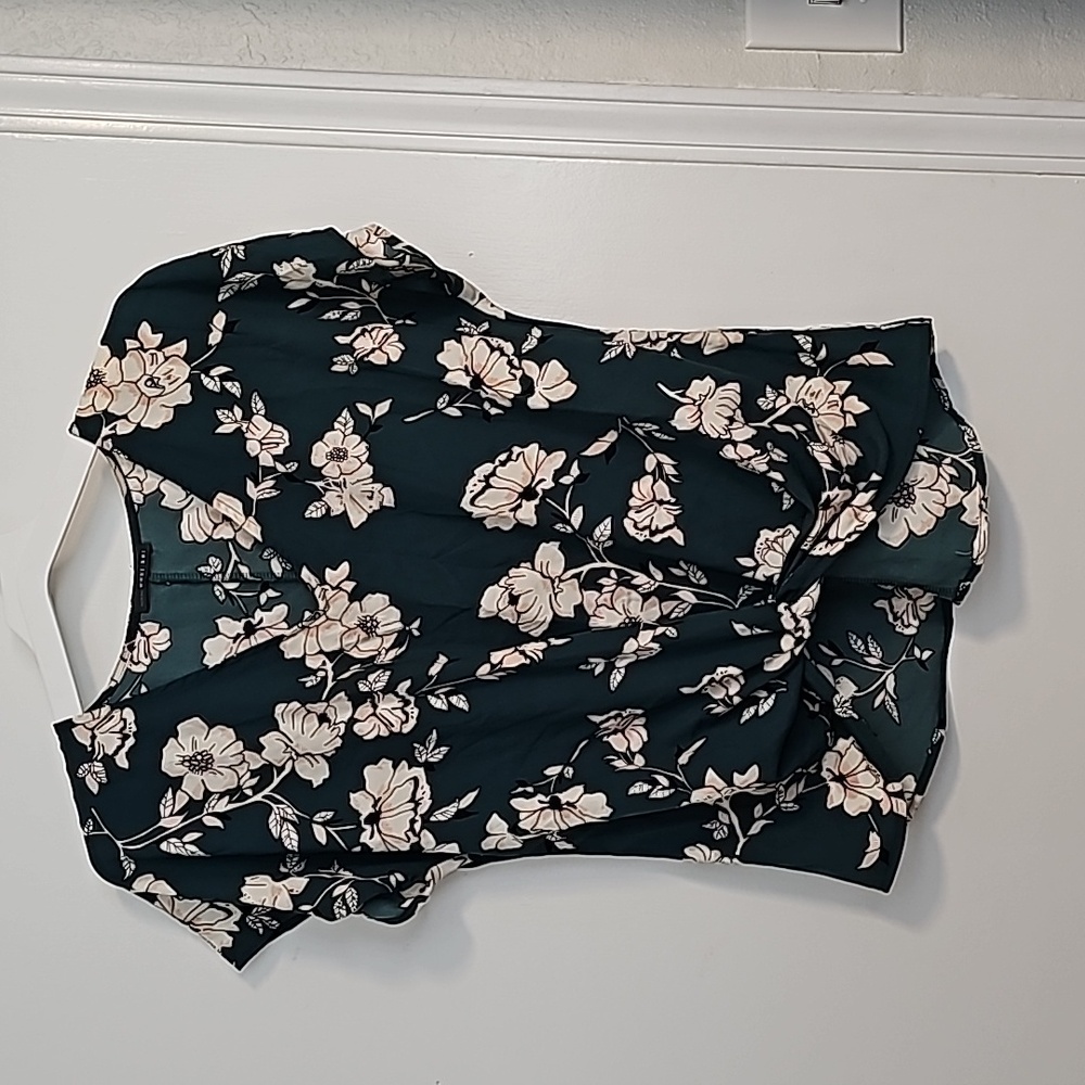 Green Floral Top